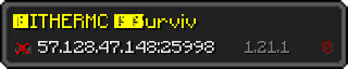 Userbar 320x64 in Minecraft-Stil für den Server 57.128.47.148:25998