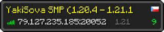 Userbar 320x64 in minecraft style for 79.127.235.185:20052