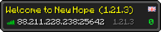 Userbar 320x64 in minecraft style for 88.211.228.238:25642