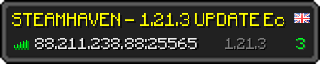 Userbar 320x64 in minecraft style for 88.211.238.88:25565