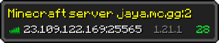 Userbar 320x64 in Minecraft-Stil für den Server 23.109.122.169:25565