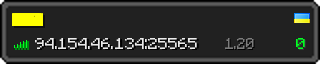 Userbar 320x64 in minecraft style for 94.154.46.134:25565