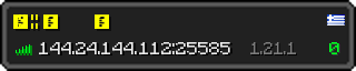 Userbar 320x64 in Minecraft-Stil für den Server 144.24.144.112:25585