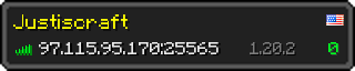 Userbar 320x64 in minecraft style for 97.115.95.170:25565