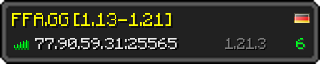 Userbar 320x64 in minecraft style for 77.90.59.31:25565