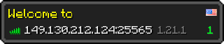 Userbar 320x64 in Minecraft-Stil für den Server 149.130.212.124:25565