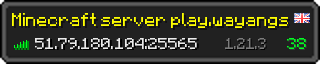 Userbar 320x64 in Minecraft-Stil für den Server 51.79.180.104:25565