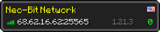 Userbar 320x64 in Minecraft-Stil für den Server 68.62.16.62:25565