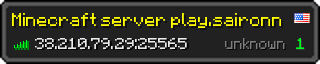 Userbar 320x64 in Minecraft-Stil für den Server 38.210.79.29:25565