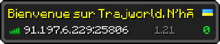 Userbar 320x64 in minecraft style for 91.197.6.229:25806