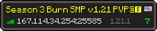 Userbar 320x64 in minecraft style for 167.114.34.254:25585