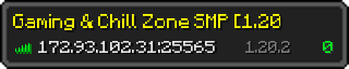 Userbar 320x64 in Minecraft-Stil für den Server 172.93.102.31:25565