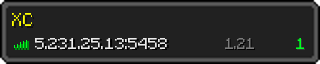 Userbar 320x64 in minecraft style for 5.231.25.13:5458