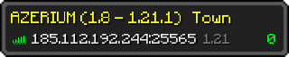 Userbar 320x64 in minecraft style for 185.112.192.244:25565