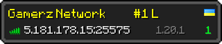 Userbar 320x64 in Minecraft-Stil für den Server 5.181.178.15:25575