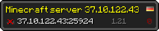 Userbar 320x64 in Minecraft-Stil für den Server 37.10.122.43:25924