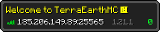 Userbar 320x64 in minecraft style for 185.206.149.89:25565