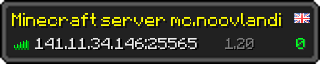 Userbar 320x64 in minecraft style for 141.11.34.146:25565