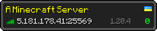 Userbar 320x64 in minecraft style for 5.181.178.41:25569