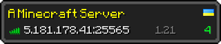 Userbar 320x64 in minecraft style for 5.181.178.41:25565