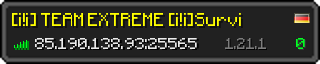 Userbar 320x64 in Minecraft-Stil für den Server 85.190.138.93:25565