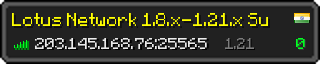 Userbar 320x64 in Minecraft-Stil für den Server 203.145.168.76:25565