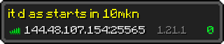 Userbar 320x64 in minecraft style for 144.48.107.154:25565