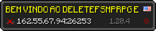 Userbar 320x64 in Minecraft-Stil für den Server 162.55.67.94:26253