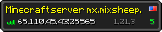 Userbar 320x64 in Minecraft-Stil für den Server 65.110.45.43:25565