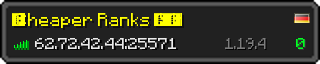 Userbar 320x64 in minecraft style for 62.72.42.44:25571