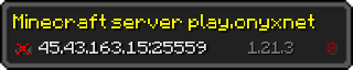 Userbar 320x64 in Minecraft-Stil für den Server 45.43.163.15:25559