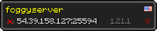 Userbar 320x64 in Minecraft-Stil für den Server 54.39.158.127:25594