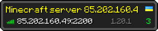 Userbar 320x64 in Minecraft-Stil für den Server 85.202.160.49:2200