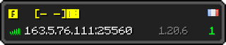 Userbar 320x64 in minecraft style for 163.5.76.111:25560