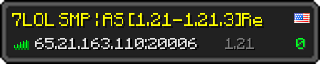 Userbar 320x64 in minecraft style for 65.21.163.110:20006