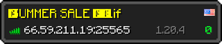 Userbar 320x64 in minecraft style for 66.59.211.19:25565