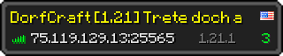 Userbar 320x64 in minecraft style for 75.119.129.13:25565