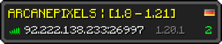 Userbar 320x64 in minecraft style for 92.222.138.233:26997