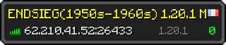 Userbar 320x64 in minecraft style for 62.210.41.52:26433