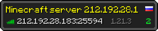 Userbar 320x64 in Minecraft-Stil für den Server 212.192.28.183:25594