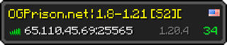 Userbar 320x64 in Minecraft-Stil für den Server 65.110.45.69:25565