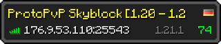 Userbar 320x64 in minecraft style for 176.9.53.110:25543