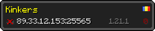 Userbar 320x64 in Minecraft-Stil für den Server 89.33.12.153:25565