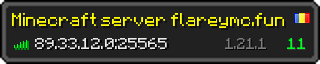 Userbar 320x64 in Minecraft-Stil für den Server 89.33.12.0:25565