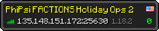 Userbar 320x64 in Minecraft-Stil für den Server 135.148.151.172:25630