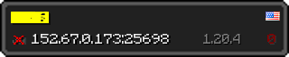Юзербар 320x64 в стиле майнкрафт для сервера 152.67.0.173:25698