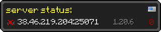 Userbar 320x64 in Minecraft-Stil für den Server 38.46.219.204:25071