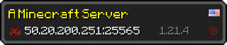 Юзербар 320x64 у стилі майнкрафт для сервера 50.20.200.251:25565