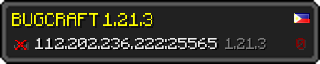 Userbar 320x64 in minecraft style for 112.202.236.222:25565