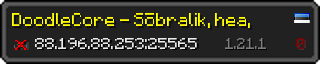 Userbar 320x64 in minecraft style for 88.196.88.253:25565